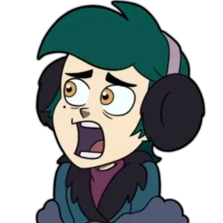 😰 df5d104c Willow Park The Owl House Willow Park, The Owl House - Aspirante Strega, animato, cartone animato, personaggio, spaventato telegram sticker