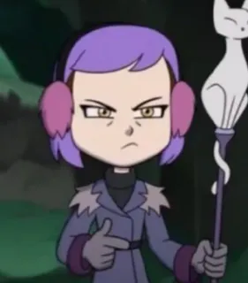 🌟 e014cf46 Amity Blight The Owl House Amity Blight, personaggio dei cartoni animati, The Owl House - Aspirante strega, strega, capelli viola, serie animata telegram sticker