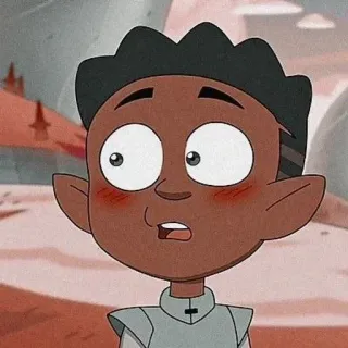 🌟 e3feb0ab Gus Porter The Owl House cartoni animati, animazione, disney, toh, personaggio, carino, timido, arrossire telegram sticker