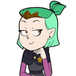 😏 f0cb3508 Amity Blight The Owl House cartone animato, animato, strega, personaggio, The Owl House, Amity Blight telegram sticker