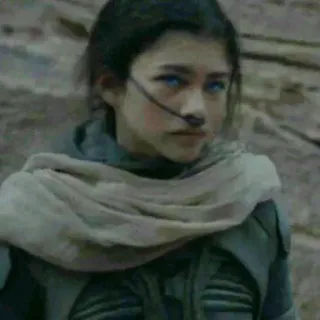 😐 489671f1 Chani Dune Dune, Zendaya, Chani, Fiksi ilmiah, Film, Karakter telegram sticker