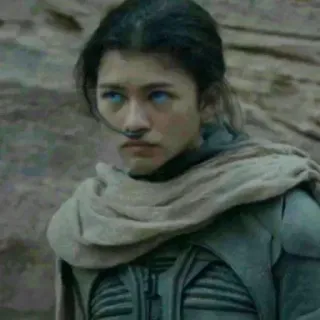 😐 c5b85ba8 Chani Dune Dune, Zendaya, Fiksi ilmiah, Film, Gurun, Karakter, Chani telegram sticker