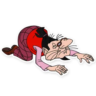 🙏 d5b7437c 卡通, 角色, 插图, 老的, 男人, 眼镜 telegram sticker