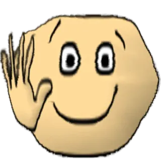 ✋ 2fa9bf6f อิโมจิ, สไมลีย์, โบกมือ, ทักทาย, การ์ตูน telegram sticker