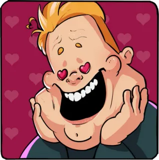 😍 0960c617 cartoon, love, hearts, cute, person whatsapp sticker