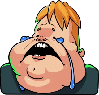 😭 3efc9b6c crying, sad, upset, cartoon, illustration, emotional whatsapp sticker