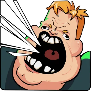 🤬 dadaa076 angry, shouting, cartoon, person, yelling, screaming, rage whatsapp sticker