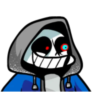 🆙 0a9b026c Sans Undertale 언더테일, 샌즈, 비디오 게임 캐릭터, 해골, 후드티 telegram sticker