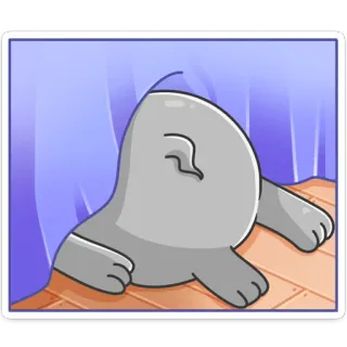 😩 2c2d1124 zwierzę, foka, słodki, kreskówka, śmieszny, zabawny telegram sticker