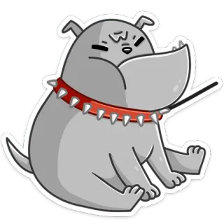 🐕 aa3f62da pies, środkowy palec, obraźliwy, niegrzeczny, gest telegram sticker