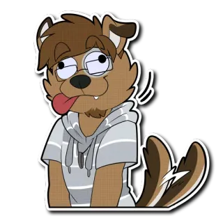 😜 13cd625b pies, okulary, kreskówka, śmieszne, zwierzę, postać telegram sticker