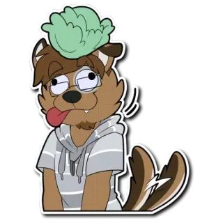 🥗 21dc796a Kreskówka, Pies, Futrzak, Język, Zabawne, Zwierzę telegram sticker