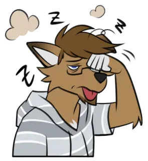💤 316ed5f4 śpiący, zmęczony, zwierzę, futrzak, kreskówka, wyczerpany, zzz telegram sticker