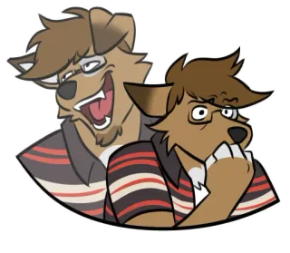 😅 4be09e15 Kreskówka, Pies, Antropomorficzny, Futrzak, Humor, Okulary telegram sticker