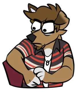 😳 541a7971 Kreskówka, Antropomorficzny, Pies, Furry, Okulary, Postać telegram sticker