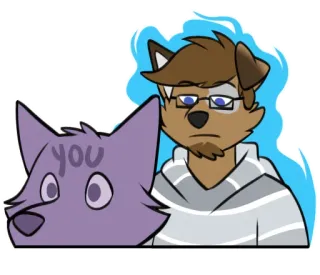 😐 56a4041d you antropomorficzny, Furry, Kreskówka, Pies, Postać telegram sticker