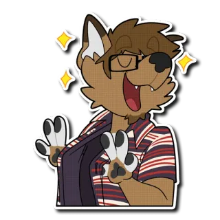 ✨ 6f13a8a7 antropomorficzny, Furry, Kreskówka, Zwierzę, Pies, Postać telegram sticker