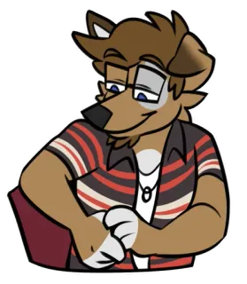 😌 70fb4d76 Furry, Anthro, Pies, Antropomorficzny, Postać, Okulary telegram sticker