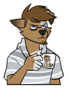 ☕️ 8d43c36a Furry, Anthro, Pies, Kreskówka, Antropomorficzny, Portret telegram sticker