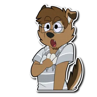 😤 a33661a9 Furry, Anthro, Pies, Kreskówka, Postać, Okulary telegram sticker