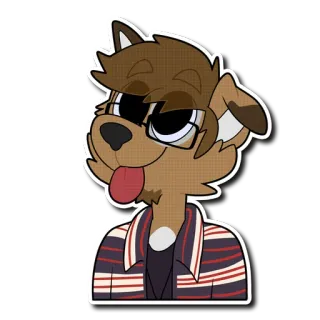 🐶 a7e39298 pies, kreskówka, naklejka, okulary, zwierzę, futrzak, okulary przeciwsłoneczne telegram sticker