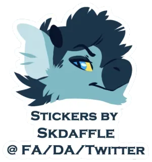 ℹ️ b064b7a7 STICKERS BY
SKDAFFLE
@FA/DA/TWITTER naklejka, sztuka, futrzak, zwierzę, wilk telegram sticker