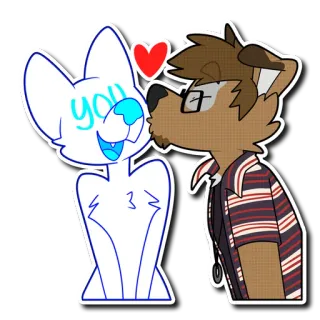 💋 b0d4b5d6 you pocałunek, serce, kreskówka, miłość, romantyczny, uczucie telegram sticker