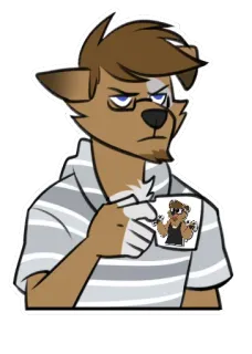 ☕️ cc5bc9b0 Furry, Pies, Antropomorficzny, Kreskówka, Naklejka, Zwierzę, Portret telegram sticker