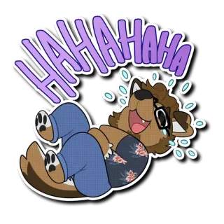 😂 dc2e56da HAHAHAHA śmiech, śmieszne, kreskówka, haha, lol, pies, futrzany telegram sticker