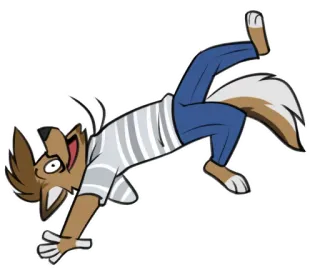 🙃 ea0f1e48 futrzak, antropomorficzny, kreskówka, zwierzę, lis, radosny, zabawny, postać telegram sticker