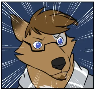 😦 ff6938e1 Kreskówka, Furry, Zwierzę, Antropomorficzny, Postać, Ilustracja telegram sticker