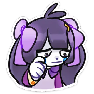 🌟 049c19af Dessin animé, Triste, Pleurs, Anime, Personnage, Illustration whatsapp sticker