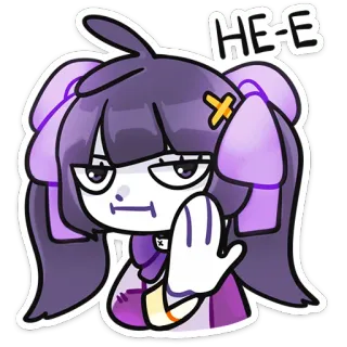 🌟 d3321a57 HE-E Anime, Sticker, Fille, Dessin animé, Personnage, Mignon, Expression whatsapp sticker