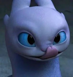 🌟 4689ec8d Light Fury How to Train Your Dragon Drache, Nachtschatten, süß, Cartoon telegram sticker