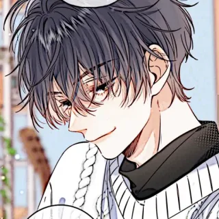 📼 60c353cd Anime, Mangá, Personagem, Retrato, Sorriso irônico telegram sticker