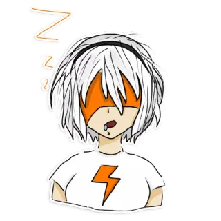 😴 a317f04f 动漫, 睡觉, 卡通, 疲惫, 角色 telegram sticker