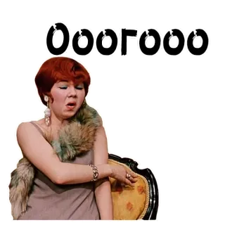 😵 7ef43439 Oooгооо ผู้หญิง, สีหน้า, วินเทจ, เรโทร, ท่าทาง telegram sticker