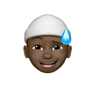 😅 a7518367 Emoji, Sudore, Faccia, Testa, Berretto telegram sticker