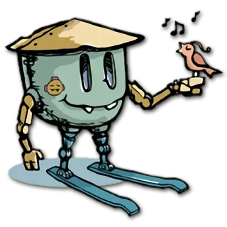 🐦 15115678 robot, ptak, kreskówka, postać, ilustracja, przyjazny, słodki telegram sticker