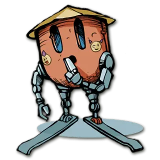 😯 2deb50d6 kreskówka, robot, obraźliwy gest, środkowy palec, ilustracja, antropomorficzny telegram sticker