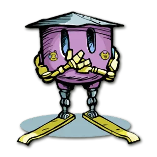🙊 fde0ff61 robot, kreskówka, naklejka, śmieszne, postać, gest telegram sticker