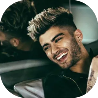 😂 63f958f8 Zayn Malik celebridad, cantante, hombre, retrato, peinado, persona telegram sticker