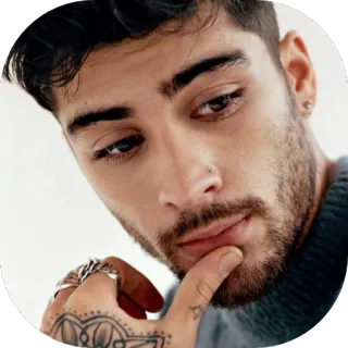 🤔 94b66538 Zayn Malik zayn malik, cantante, celebridad, one direction, retrato, hombre, música telegram sticker