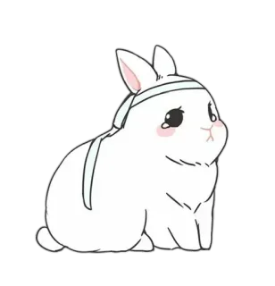 💘 023859c4 konijn, schattig, kawaii, dier, huisdier telegram sticker