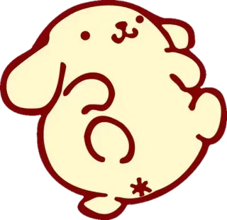 💘 31e501a6 Pom Pom Purin hond, schattig, cartoon, dier, Sanrio, personage, Pompompurin telegram sticker