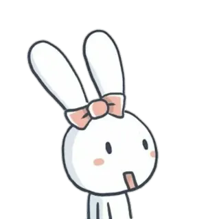💘 3836dab7 konijn, konijntje, dier, schattig, cartoon, sticker, kawaii telegram sticker