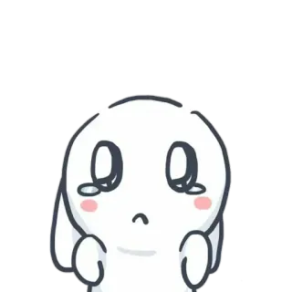 💘 3e9f283e verdrietig, schattig, emotioneel, tranen, cartoon, sticker, wit, wanhoop telegram sticker