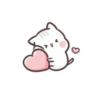 💘 4b68fd23 kat, kitten, hart, liefde, schattig, kawaii, lief telegram sticker