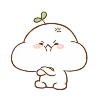 💘 58d8a482 schattig, boos, plant, cartoon, illustratie, personage telegram sticker