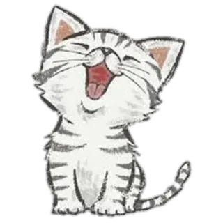 💘 5f14d9ae kat, kitten, dier, schattig, vrolijk, lachend telegram sticker